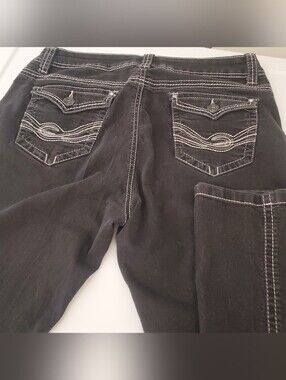 Suko Y2k Black Jeans with Contrast Stitching